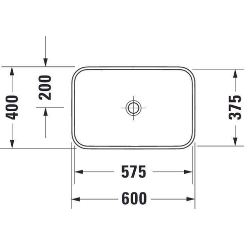 Duravit Happy D.2 Plus waskom rechthoekig - zonder kraangat - zonder overloop - 60x40cm - met keramische afdekkap - mat antraciet SW297026