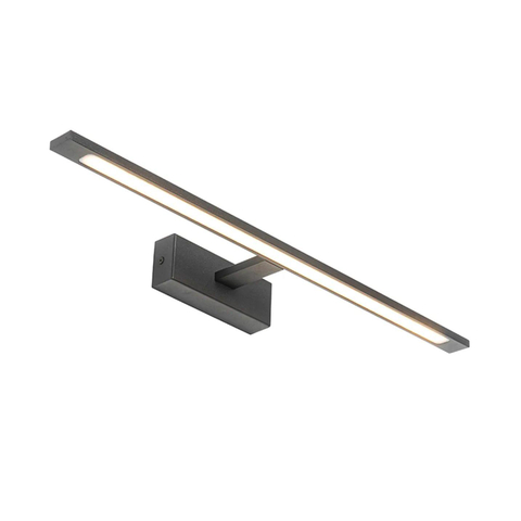 QAZQA Jerre Applique murale - 62x13,5x5,5cm - LED incluse - IP44 - noir mat SW1187230