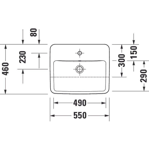 Duravit No.1 lavabo - 55x46x17cm - 1 trou de robinet - blanc brillant SW723801