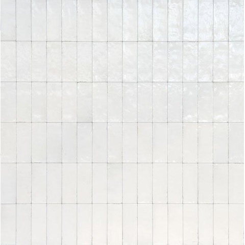 Ceralto Drapé Mural Wandtegel - 7.5x20cm - 10.0mm - Bianco SW669930