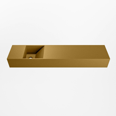 MONDIAZ TYNE lave-mains - 100x23x12cm - vasque gauche - sans trou robinet - oro (doré) SW1026135