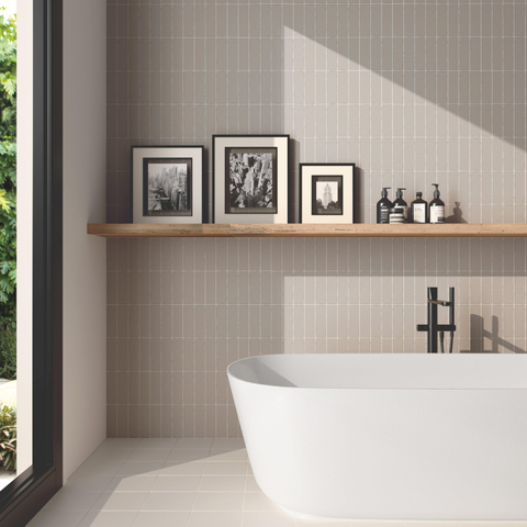 Terravito Nocino carreau mural - 6x18.6cm - Morchella mat (gris) SW1159396