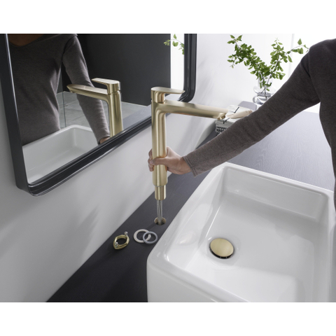 Hansgrohe Talis e 1 greeps wastafelmengkraan - 240 zo/afvoer - geborsteld brons SW528868
