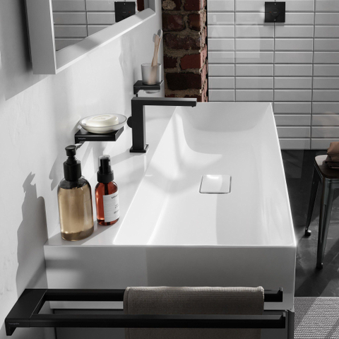 Hansgrohe AddStoris Q zeephouder - met schaal - mat zwart SW651521