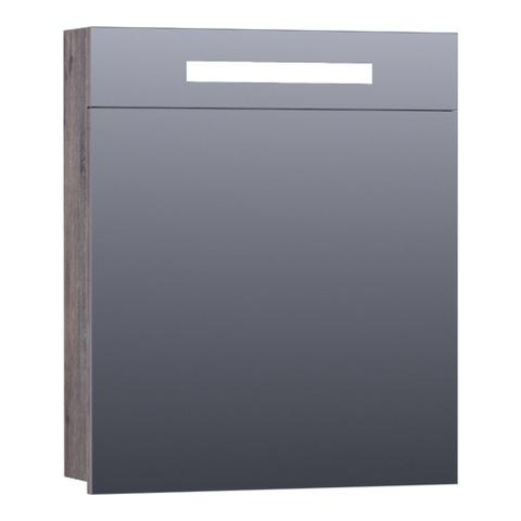 BRAUER Promise spiegelkast – 59x70x15 cm – directe LED – rechtsdraaiend – Driftwood SW499493