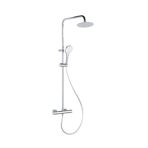 Adema Sparkle 2.0 regendoucheset – thermostatisch – Ø20 cm hoofddouche – 3-standen handdouche – glijstang 110 cm – chroom SW773195