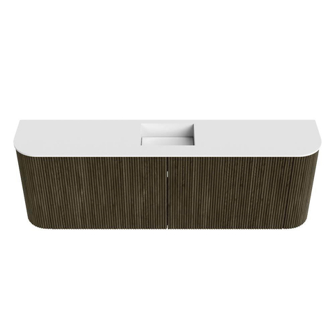 Mondiaz JOYA Meuble de toilette 123,2cm - arrondis gauche et droite couleur Shadow - Vasque FAYE position Milieu Sans trou de robinet couleur Talc SW1421460