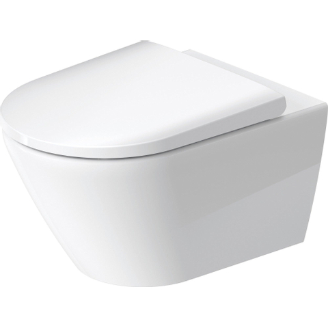 Duravit D-neo Wandtoilet - zonder zitting - 37x54x40cm - rimless - diepspoel - hygieneglaze - wit hoogglans SW640499