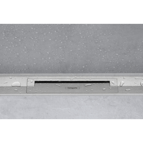 Hansgrohe RainDrain Flex Douchegoot - 100cm - inkortbaar - wandmontage - brushed stainless steel SW1590374