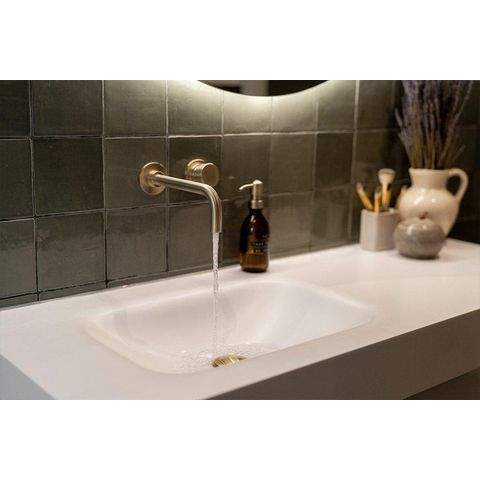 Crosswater MPRO Robinet lavabo encastrable - 2 trous - laiton brossé SW209286