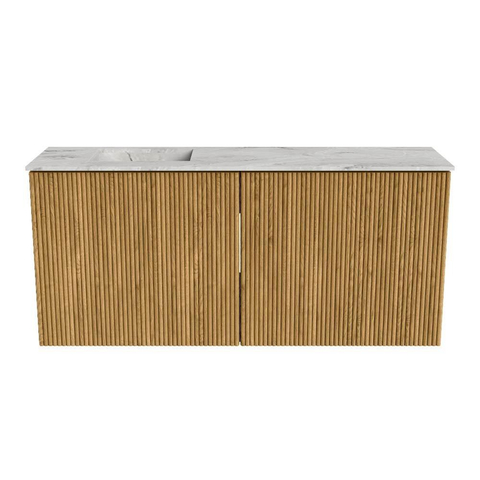 Mondiaz JOYA-DLUX Meuble de salle de bains 90cm - couleur Oak - Vasque FAYE position Gauche 1 trou de robinet couleur Glace SW1421982