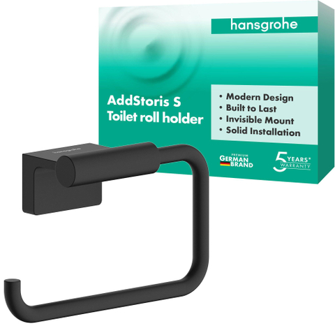 Hansgrohe AddStoris S closetrolhouder zonder klep mat zwart SW1567173