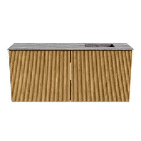 Mondiaz JOYA-DLUX 90cm toiletmeubel - kleur Oak - Wastafel FAYE positie Rechts Zonder kraangat kleur Oza. SW1424117