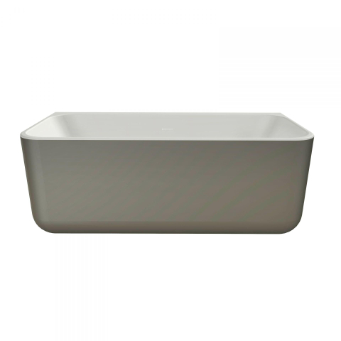 Xenz guido baignoire en solid surface 160x71x62 bicolore blanc gris SW647866