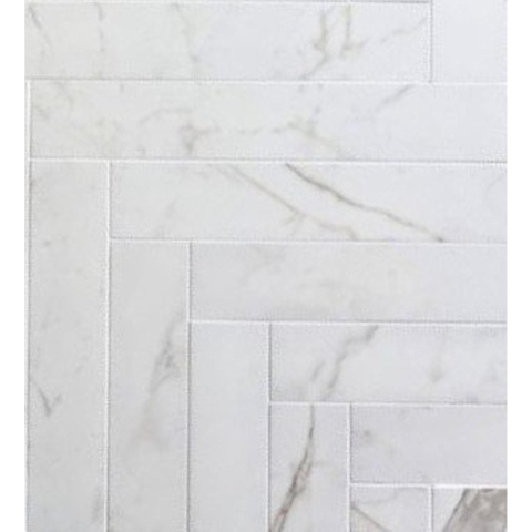 ÉCHANTILLON Terravito Alpuro carreau mural et de sol - 10x60cm - 10mm - Rectangle - rectifié - Effet marbre - Blanc/noir mat SW736065