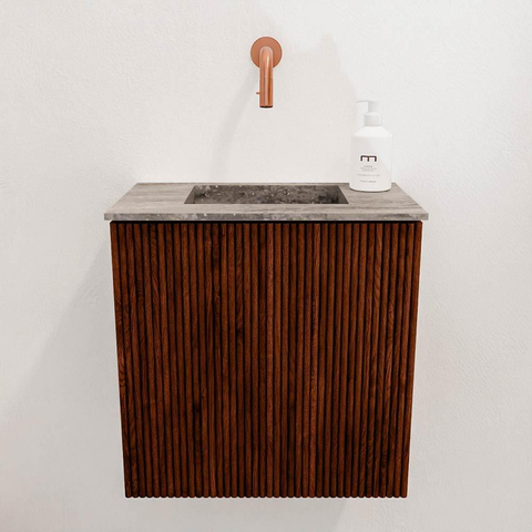 Mondiaz JOYA-DLUX Meuble de toilette 40cm - couleur Ruby - Vasque FAYE position Milieu Sans trou de robinet couleur Oza SW1425491