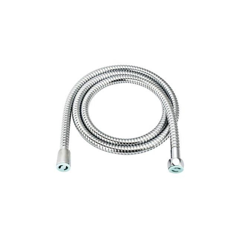 Fortifura Nebbio Badcombinatie-set - thermostaatkraan - glijstang met geïntegreerde wandaansluitbocht - metalen doucheslang - ronde handdouche - badvulcombinatie - chroom SW1238013