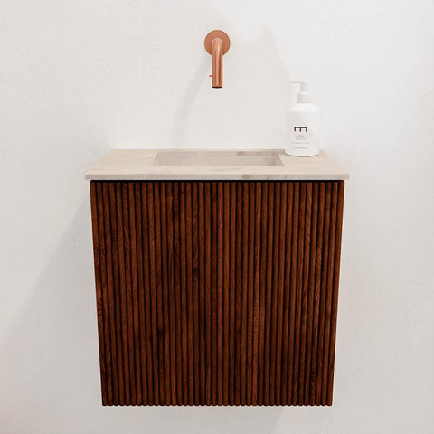 Mondiaz JOYA-DLUX Meuble de toilette 40cm - couleur Ruby - Lavabo FAYE position Milieu Sans trou de robinet couleur Frappe SW1423474