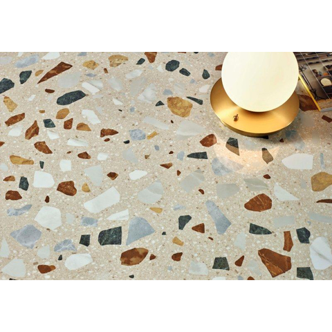 Terravito Hodoro wand- en vloertegel - 59.5x59.5cm - 9.5mm - gerectificeerd - Terrazzo - Beige OUTLETSTORE STORE44150