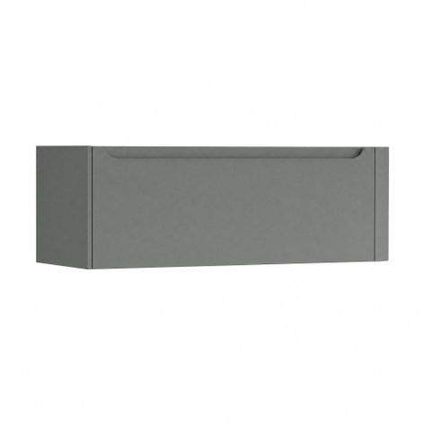 H&R Badmeubelen Juice Meuble sous vasque - 120x45x40cm - angle droit arrondi - 1 tiroir - poignée intégrée - Petrol mat SW1110061