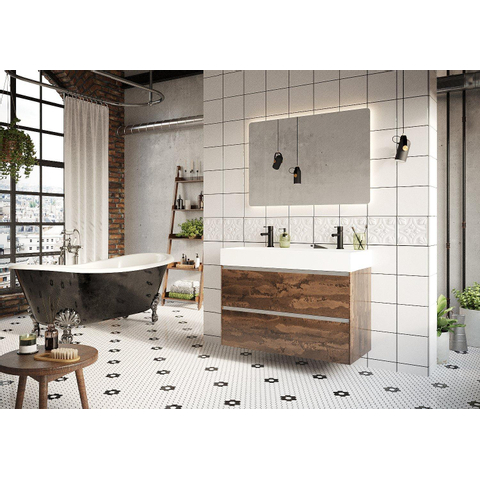 H&R Badmeubelen Radius spiegel 40x70cm met afgeronde hoeken, indirecte verlichting rondom, touch sensor en spiegelverwarming SW523788