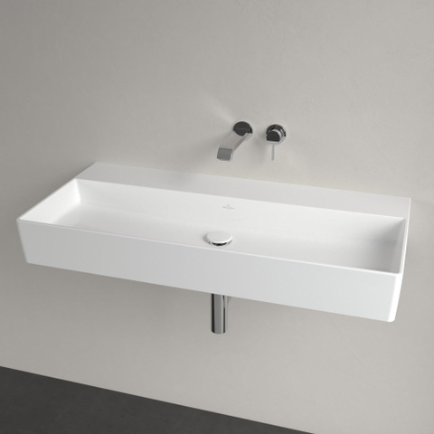 Villeroy & Boch Memento 2.0 lavabo - dessous rectifié 100x47cm - sans trop-plein sans trou de robinet blanc SW358454