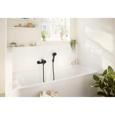 Hansgrohe Rebris s Eengreeps badmengkraan - opbouw - met 2 flow rates - mat zwart SW803028