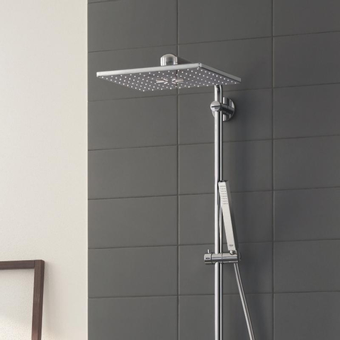 Grohe Euphoria SmartControl ensemble de douche pluie apparent – douche de tête carrée 31 cm – douchette bâton – avec inverseur – chrome SW209453