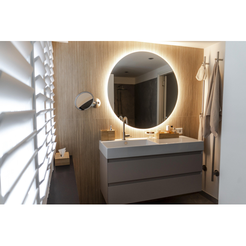 Saniclass Circle spiegel – rond Ø120 cm – indirecte LED rondom – spiegelverwarming, dimbaar SW161923