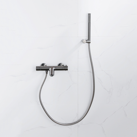 Fortifura Calvi Staafhanddouche - 21.2cm - PVD - geborsteld gunmetal (antraciet) SW766537