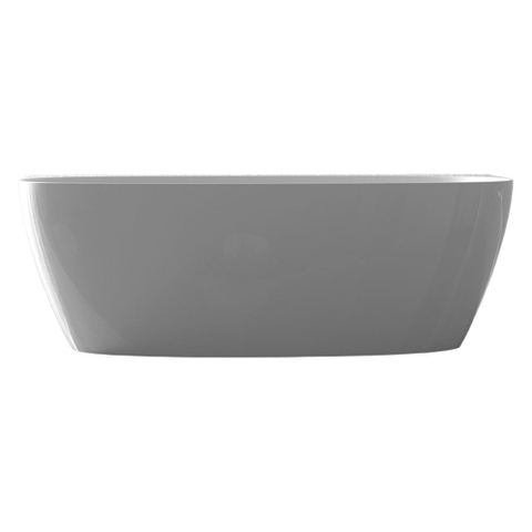 Zeza Cheb Half Vrijstaand Acryl Bad - 170x80cm - sifon -glans - glans wit SW276846
