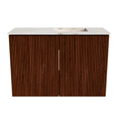 Mondiaz JOYA-DLUX 60cm meuble de salle de bains - couleur Ruby - Vasque FAYE position Droite 1 trou de robinet couleur Frappe. SW1423455
