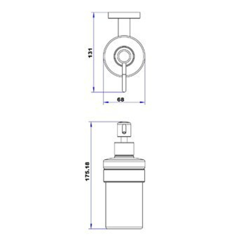 Plieger Vigo distributeur de savon en verre avec support chromé SW225392
