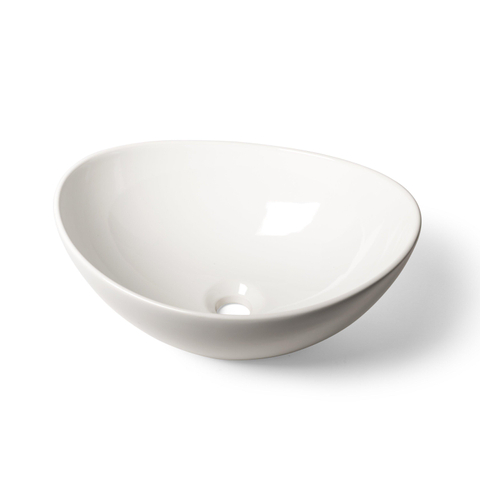 Plieger Scale vasque à poser en céramique ovale 40,6x32,2x18,2 blanc 4338162