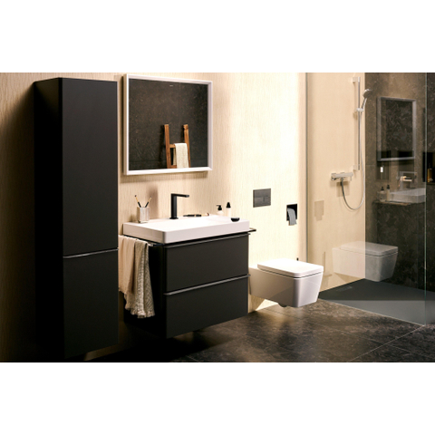 Hansgrohe Tecturis E Wastafelmengkraan - push to open plug - 15.8cm uitloop - coolstart - mat zwart SW918665