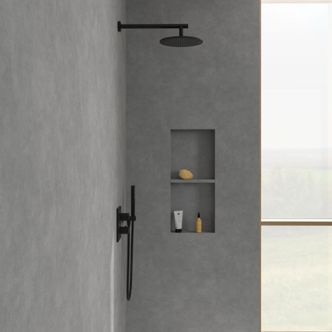 Villeroy & Boch Universal Showers regendouche - 252mm rond - mat zwart SW974333