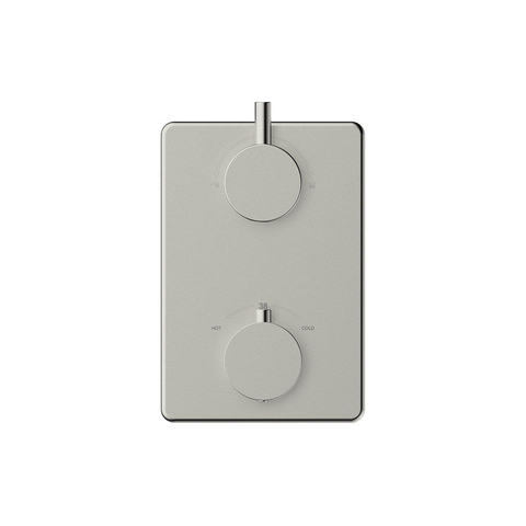 Wiesbaden Caral Ensemble de finition thermostat encastré 2 voies acier brossé PVD SW62494