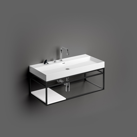 Clou Frame 110x42cm profil tubulaire INOX Noir mat SW411464