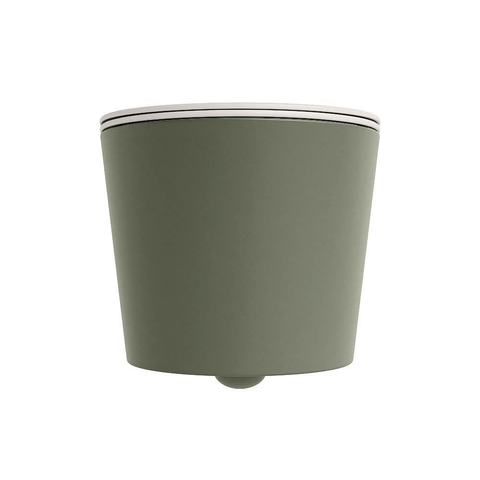 Mondiaz LAVIE hangtoilet – spoelrandloos – 36 x 53 cm – met softclose zitting – Army (groen), zitting Linen (offwhite) SW1208646