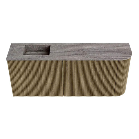Mondiaz JOYA-DLUX 101.6cm toiletmeubel - ronding rechts kleur Dusk - Wastafel FAYE positie Links 1 kraangat kleur Oza. SW1426018
