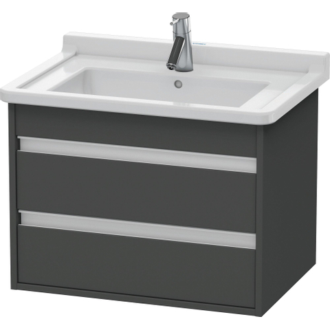 Duravit Ketho Meuble sous-lavabo avec 2 tiroirs 65x41x46.5cm pour Starck3 030470 graphite 0300517
