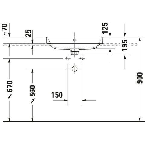 Duravit Happy D.2 Plus opbouwwastafel - met kraangat - met overloop - 60x46cm - met keramisch push-open ventiel - met wondergliss - mat antraciet SW358154