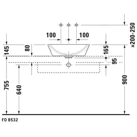Duravit Philippe Starck 1 Starck - 1 waskom - met overloop - diameter 53cm - met wondergliss - glans wit 0305251