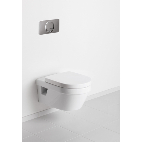 Villeroy & Boch Architectura pack wandcloset - 53cm - met spoelrand - diepspoel - White Alpine (glans wit) 0124346