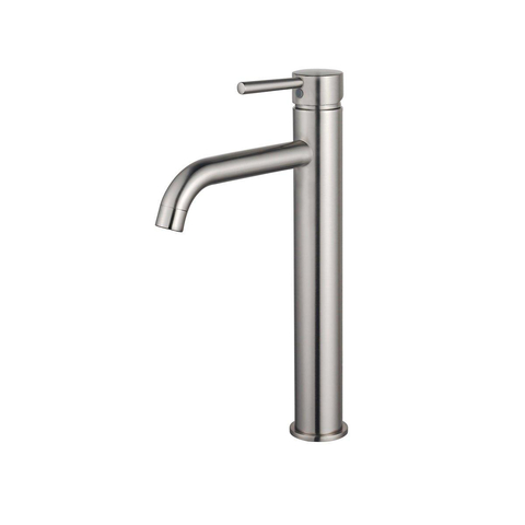 Fortifura Calvi Kit mitigeur lavabo - robinet rehaussé - bonde clic clac - siphon design - PVD Inox brossé SW915271