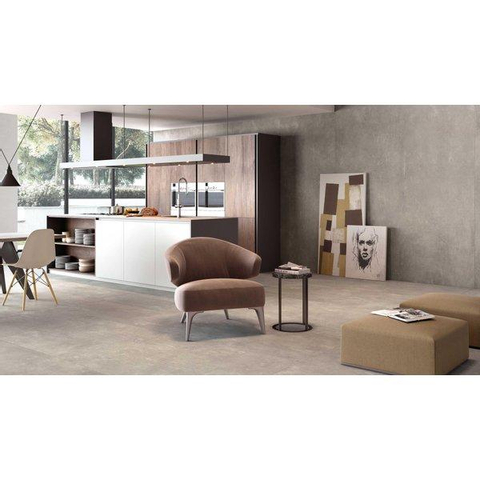 ÉCHANTILLON Ceralto Merano Raw Carrelage sol et mur 100x100cm 6mm rectifié R10 grès cérame Grey SW976452