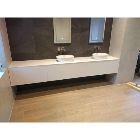 FugaFlow Eccelente Pietra Vasque - 45x32x12 cm - solid surface - blanc mat SW1587831