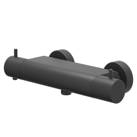 IVY Bond Mitigeur de douche thermostatique - apparent - cooltouch - noir mat PED SW1030859