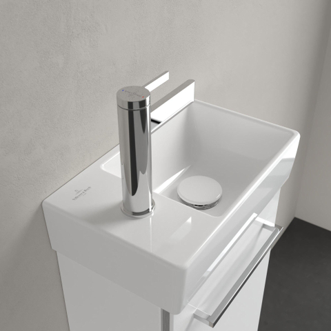 Villeroy & Boch Avento fontein - 1 kraangat links - zonder overloop - 36x22cm - White Alpine (glans wit) SW420533