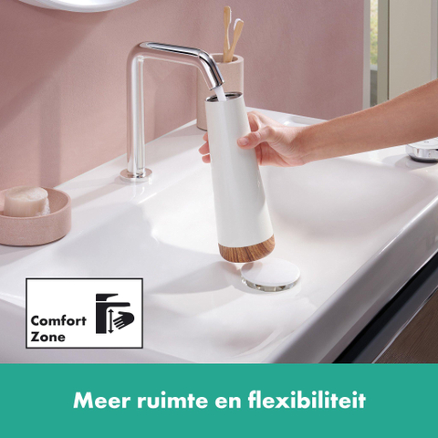 Hansgrohe Tecturis s 2-gats wastafelkraan - 150 - coolstart - met waste - hoogglans chroom SW918766